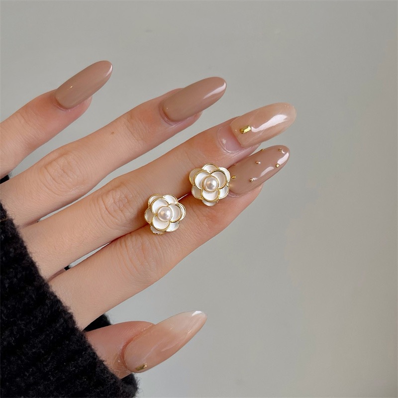 S925 Silver Needle French sweet maiden flower forest earrings