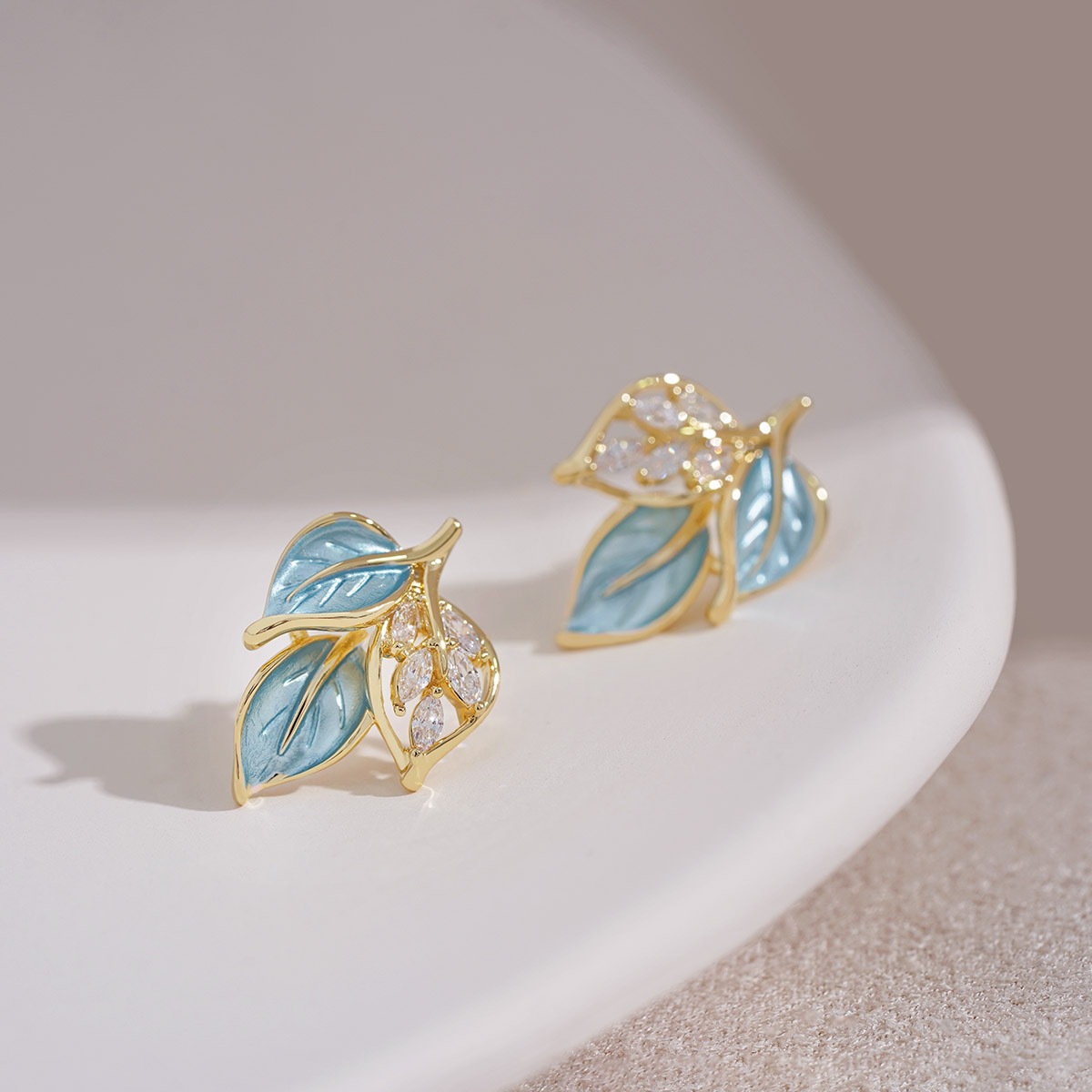 S925 Silver Needle French sweet maiden flower forest earrings