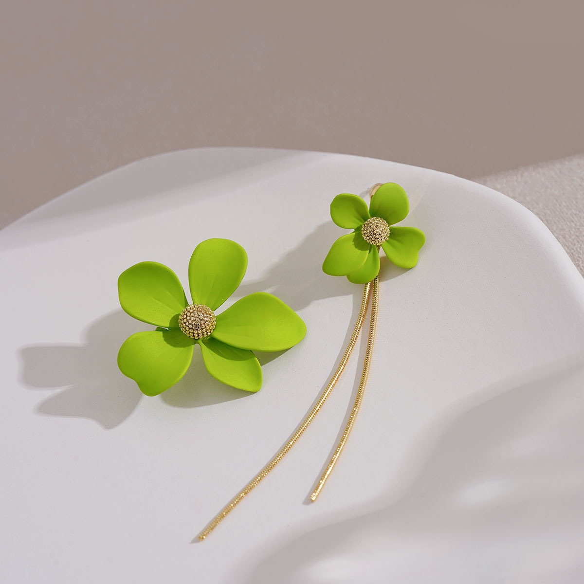 S925 Silver Needle French sweet maiden flower forest earrings