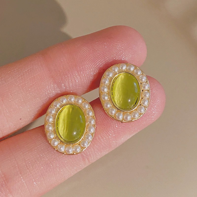 S925 Silver Needle French sweet maiden flower forest earrings