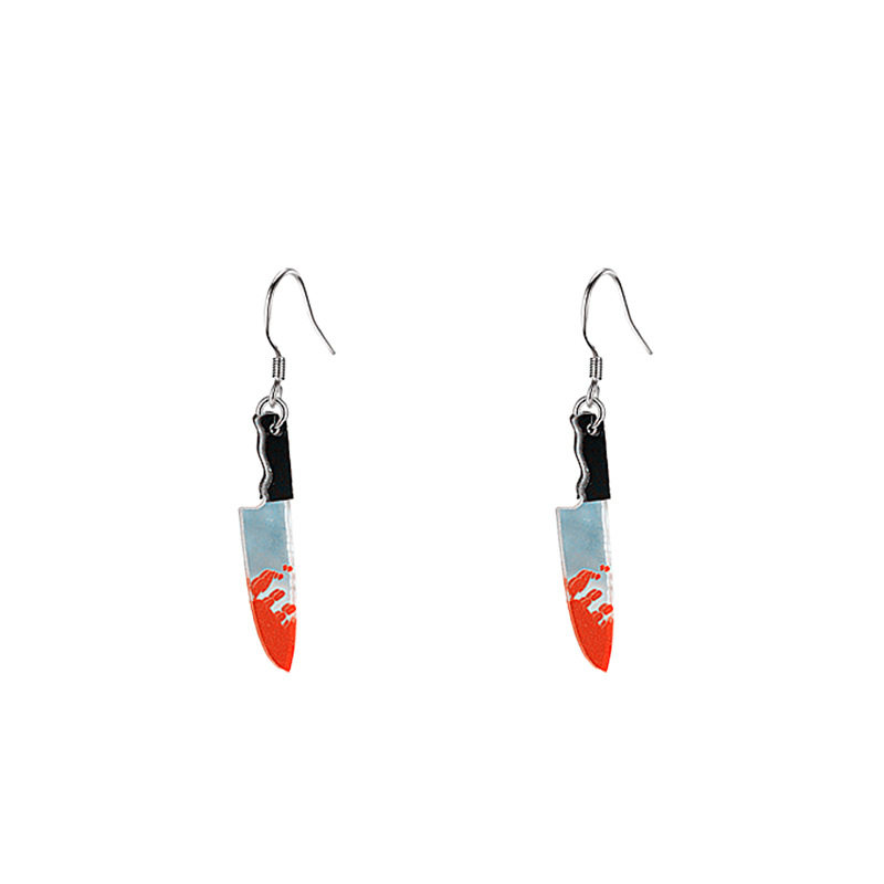 Sharp knife kitchen knife earrings quirky acrylic earrings