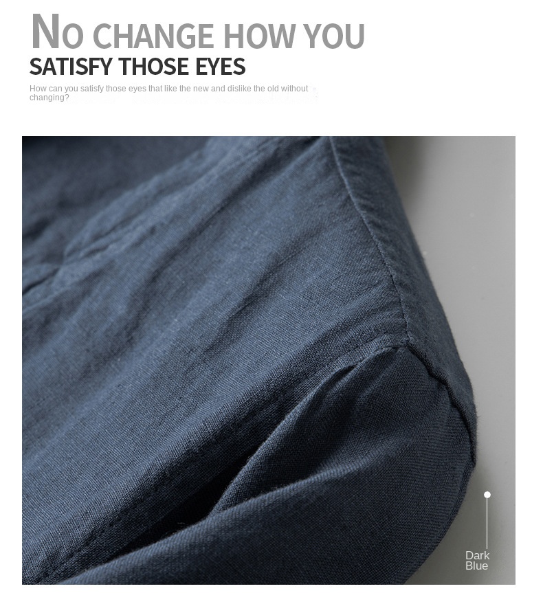 Spring and autumn linen men’s casual simple jacket loose stand collar jacket