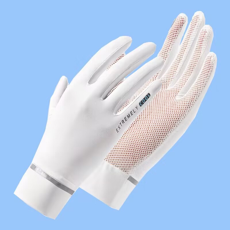 Thin clamshell sunscreen gloves for summer