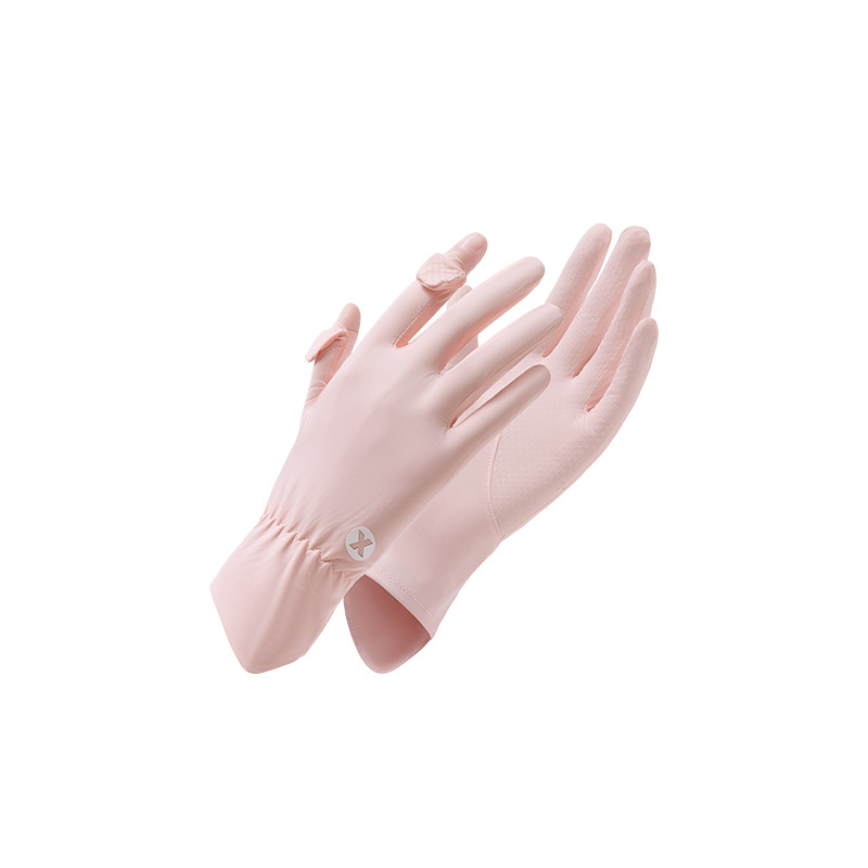 Thin clamshell sunscreen gloves for summer