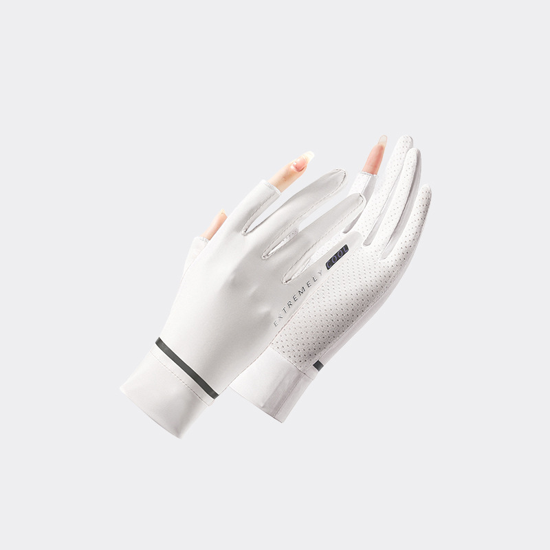 Thin clamshell sunscreen gloves for summer