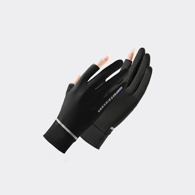 Thin clamshell sunscreen gloves for summer