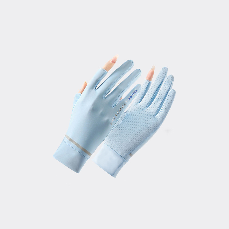 Thin clamshell sunscreen gloves for summer