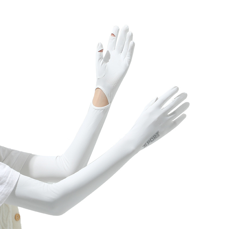Thin clamshell sunscreen gloves for summer