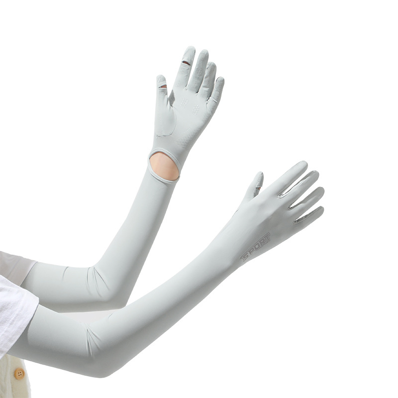 Thin clamshell sunscreen gloves for summer