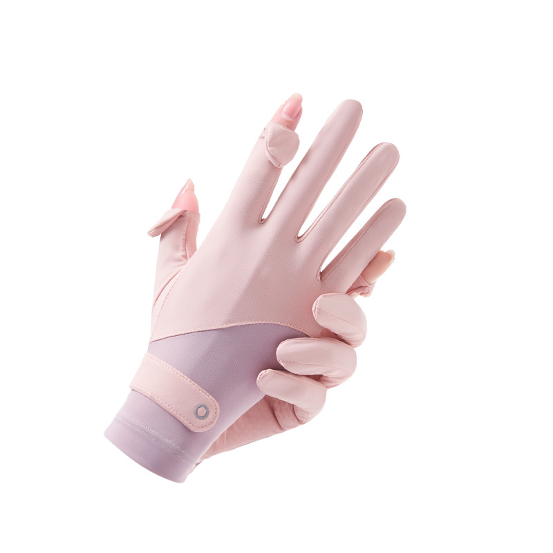Thin clamshell sunscreen gloves for summer