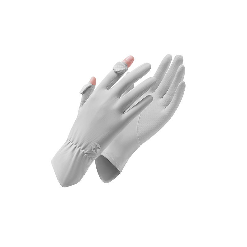 Thin clamshell sunscreen gloves for summer