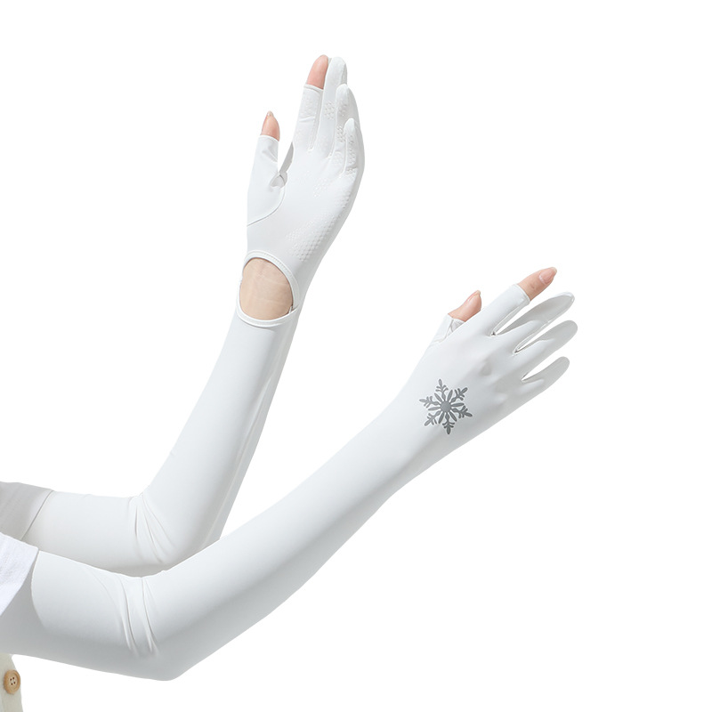Thin clamshell sunscreen gloves for summer