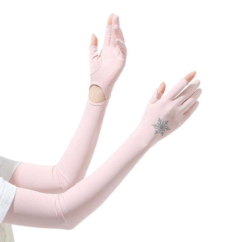 Thin clamshell sunscreen gloves for summer