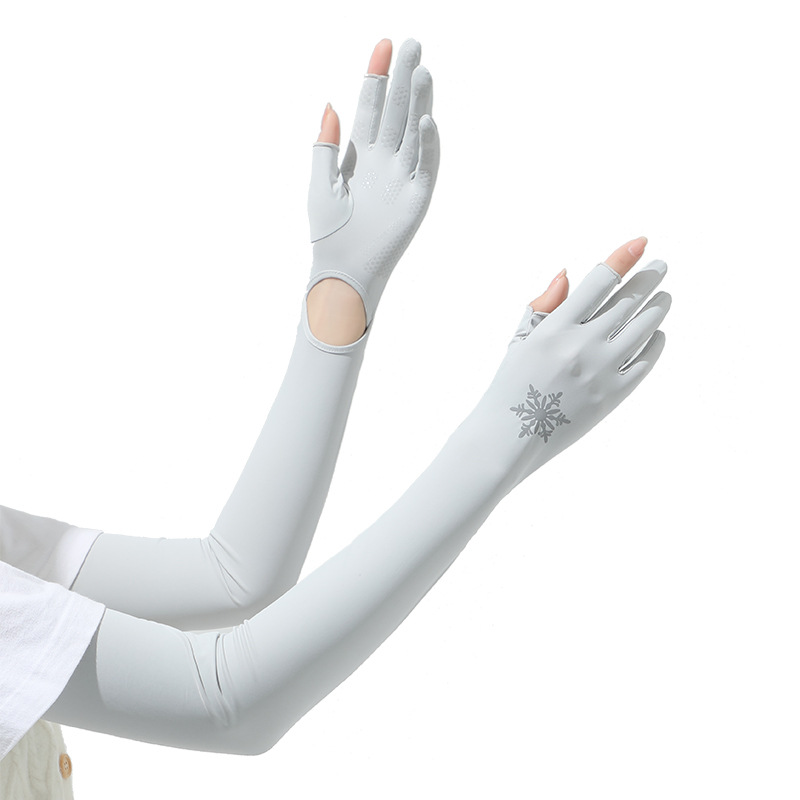 Thin clamshell sunscreen gloves for summer