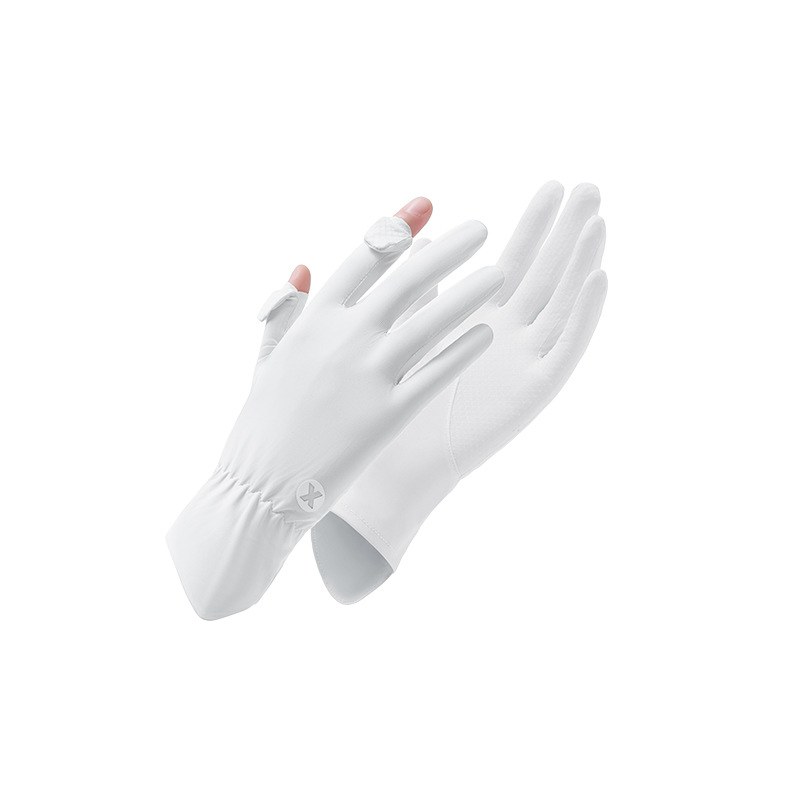 Thin clamshell sunscreen gloves for summer