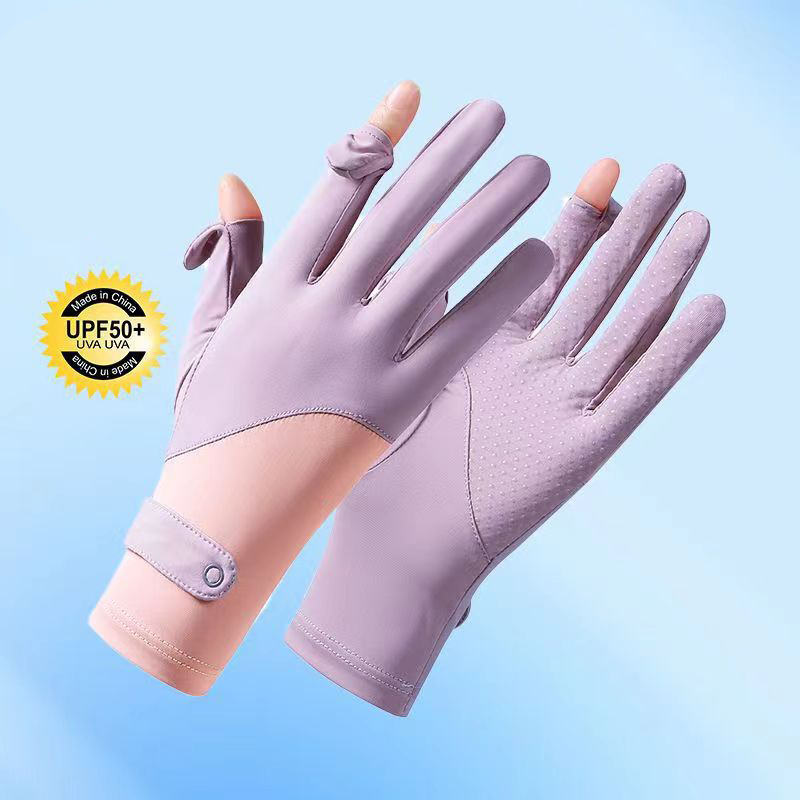 Thin clamshell sunscreen gloves for summer