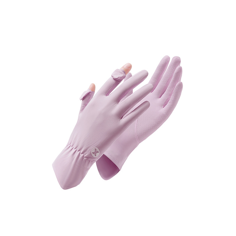 Thin clamshell sunscreen gloves for summer