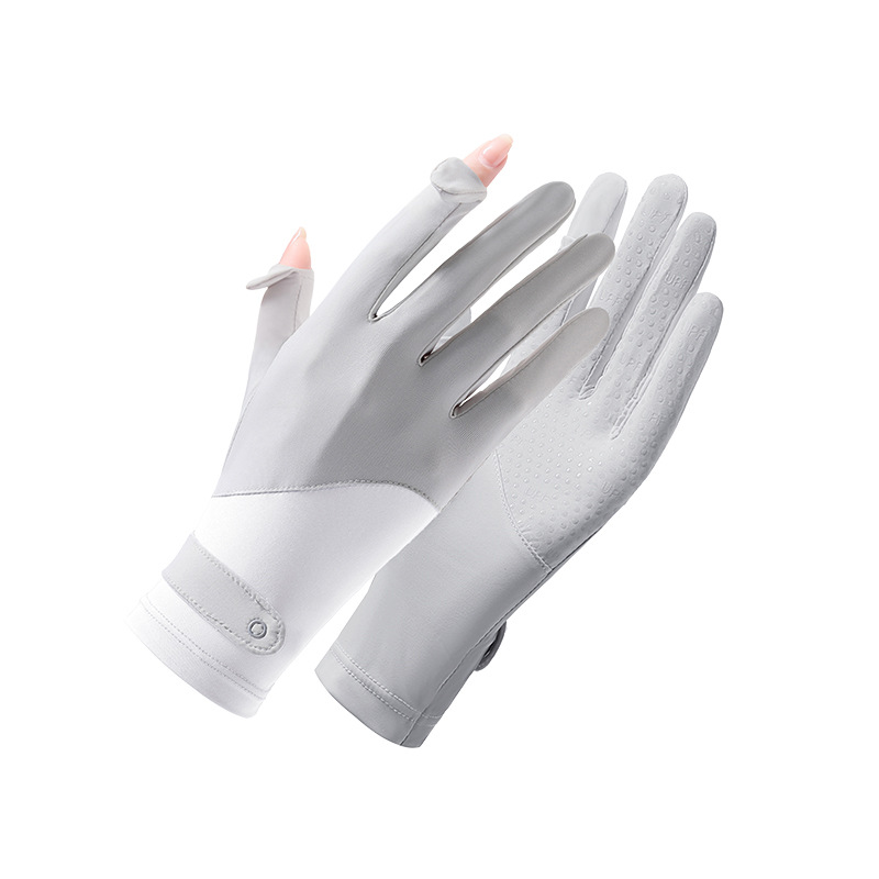 Thin clamshell sunscreen gloves for summer