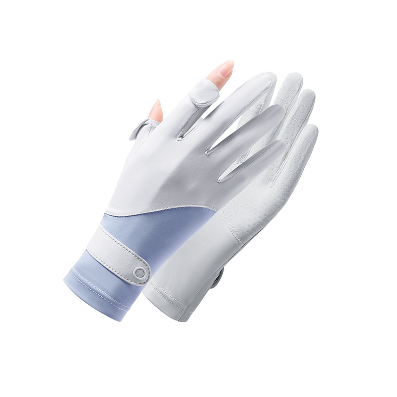 Thin clamshell sunscreen gloves for summer