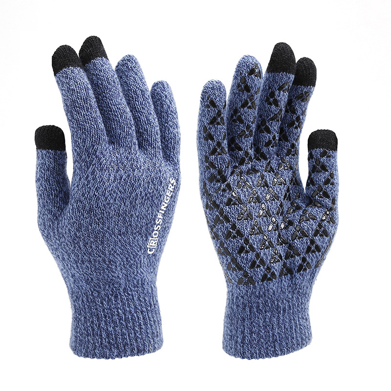 Touch screen Magic gloves with fleece thickened warm knit gloves