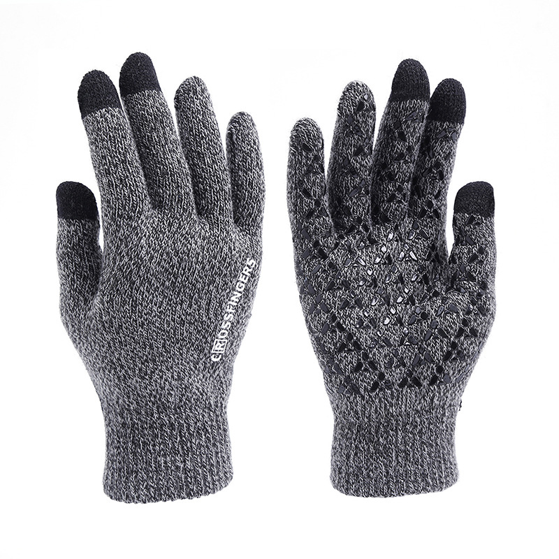 Touch screen Magic gloves with fleece thickened warm knit gloves