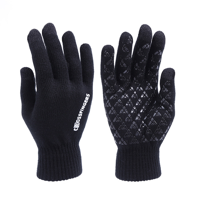 Touch screen Magic gloves with fleece thickened warm knit gloves