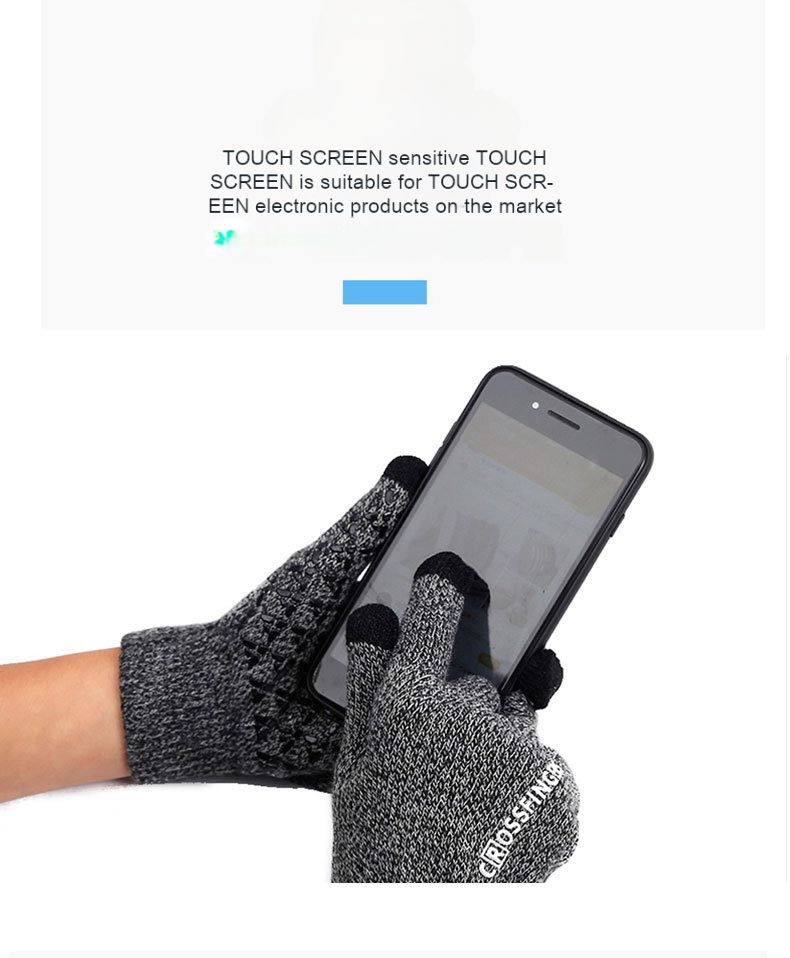 Touch screen Magic gloves with fleece thickened warm knit gloves