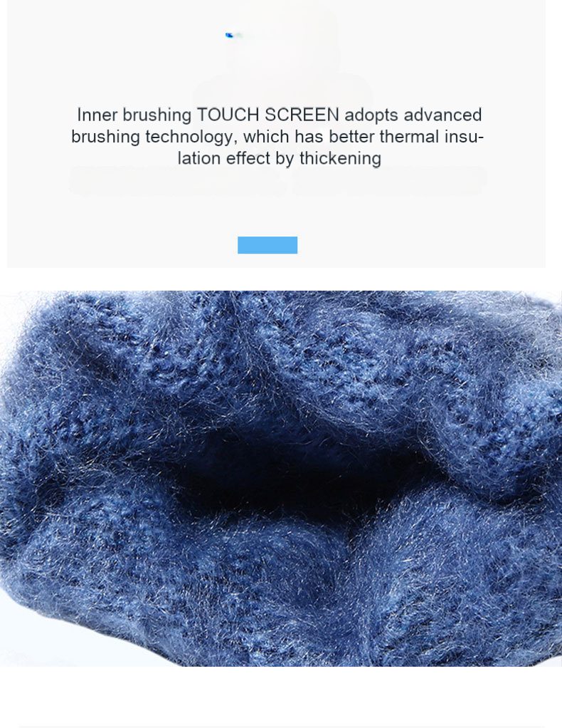 Touch screen Magic gloves with fleece thickened warm knit gloves