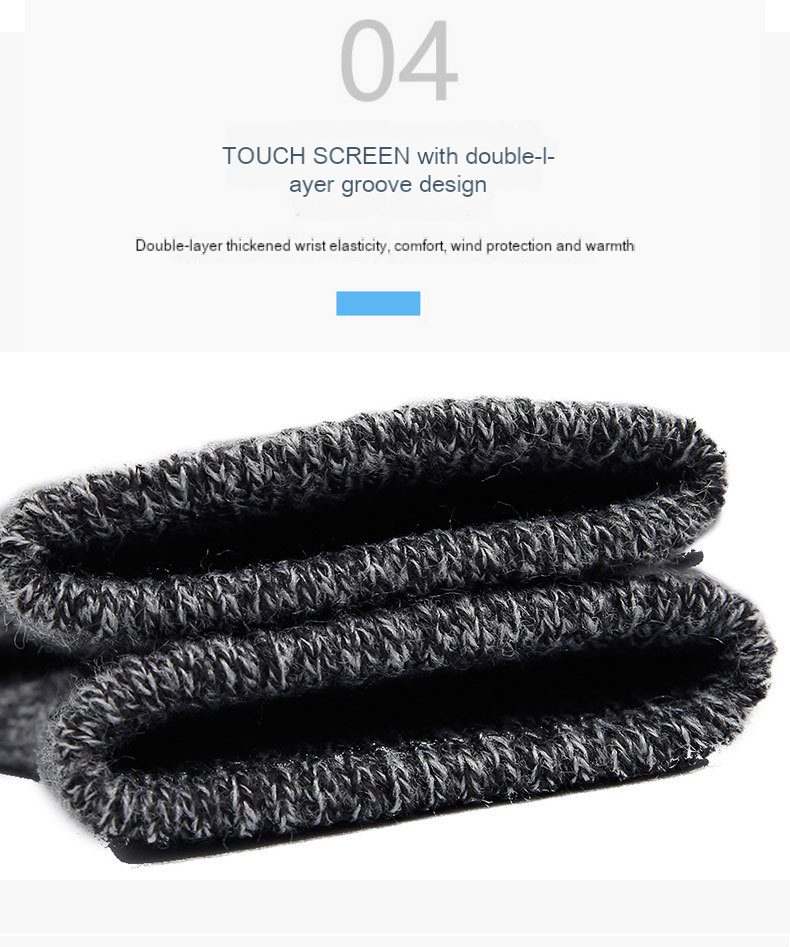 Touch screen Magic gloves with fleece thickened warm knit gloves