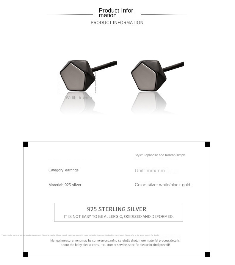 Vintage Harbor Style s925 sterling silver stud earrings