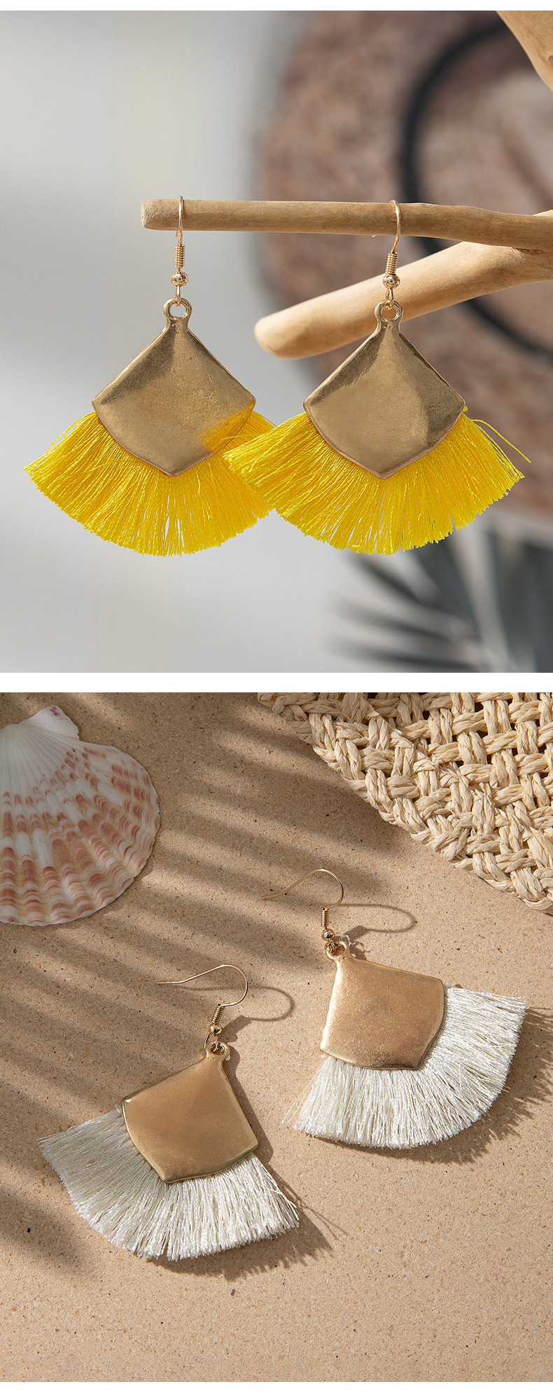 ins Holiday rattan Earrings for women Raffia woven earrings