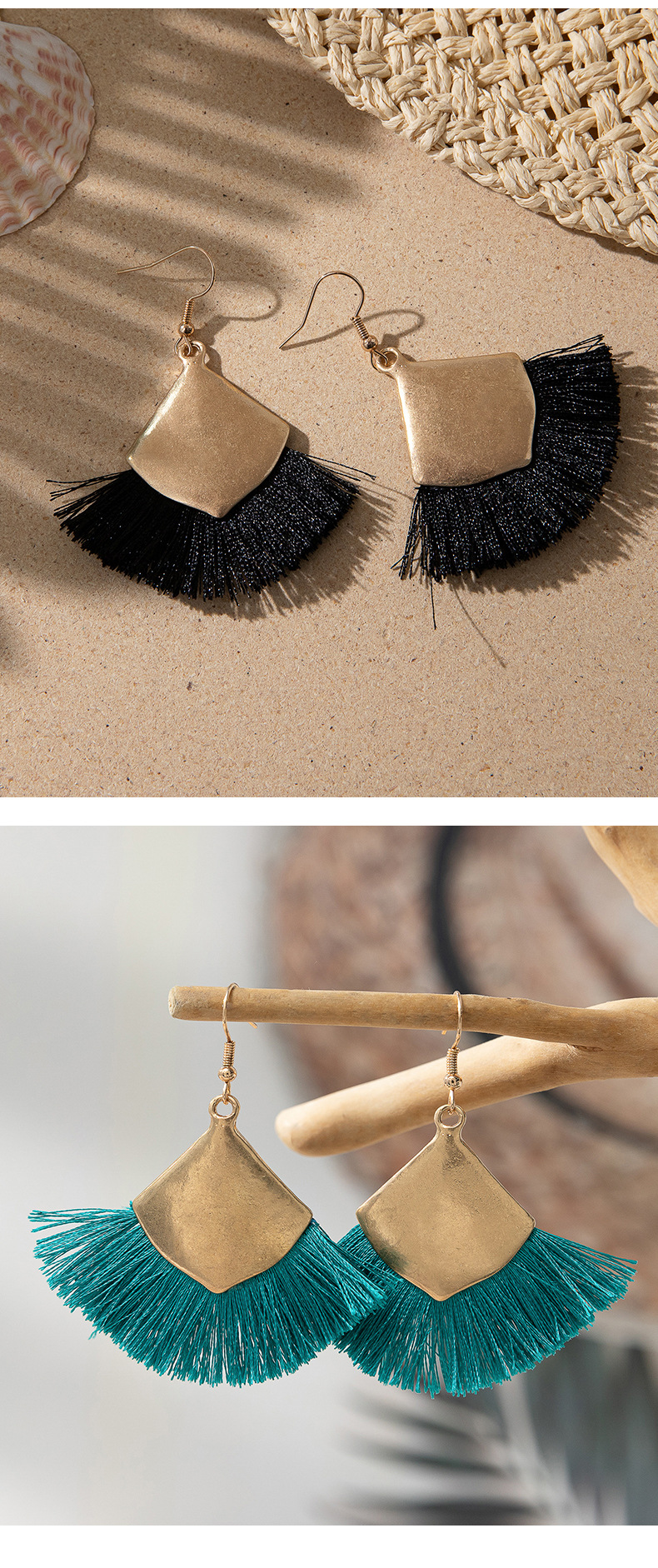 ins Holiday rattan Earrings for women Raffia woven earrings