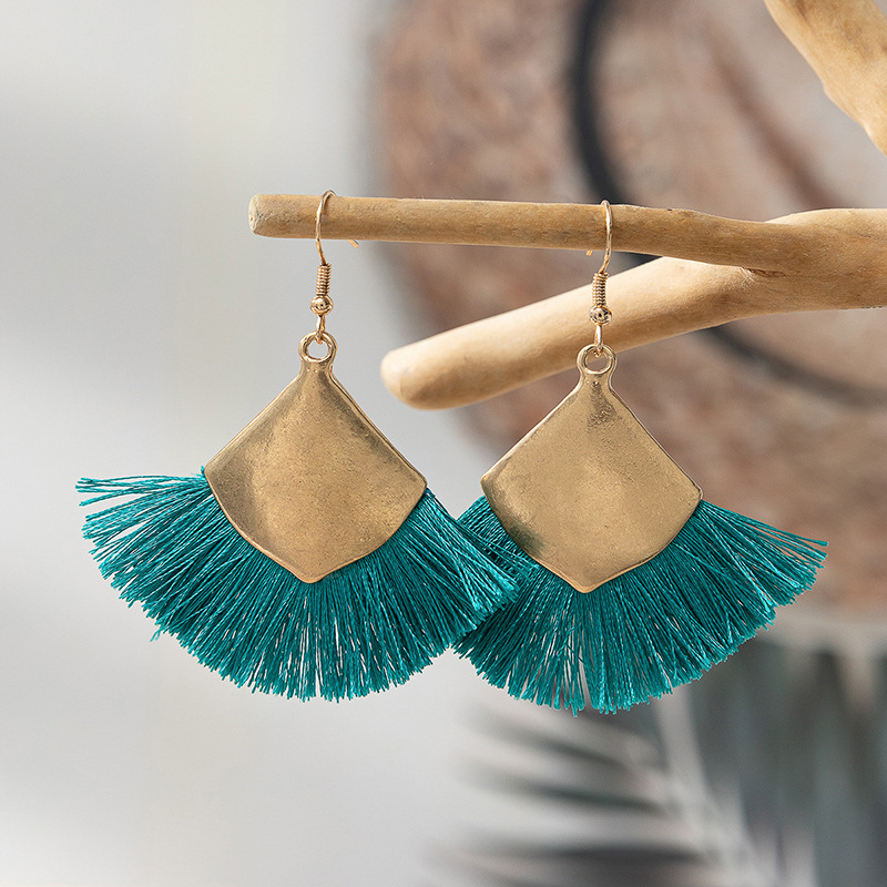 ins Holiday rattan Earrings for women Raffia woven earrings
