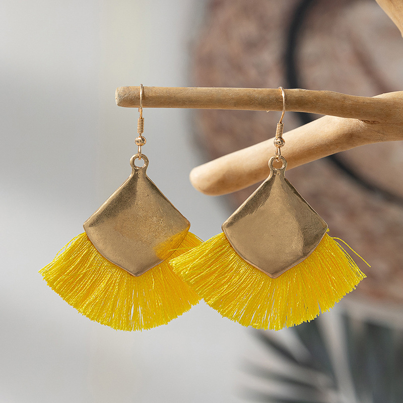 ins Holiday rattan Earrings for women Raffia woven earrings