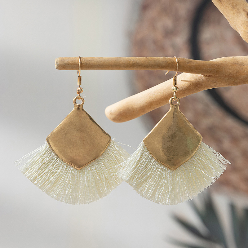 ins Holiday rattan Earrings for women Raffia woven earrings