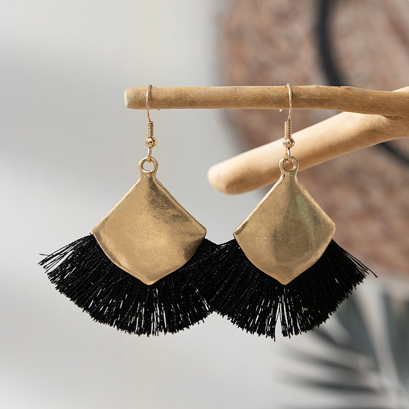 ins Holiday rattan Earrings for women Raffia woven earrings