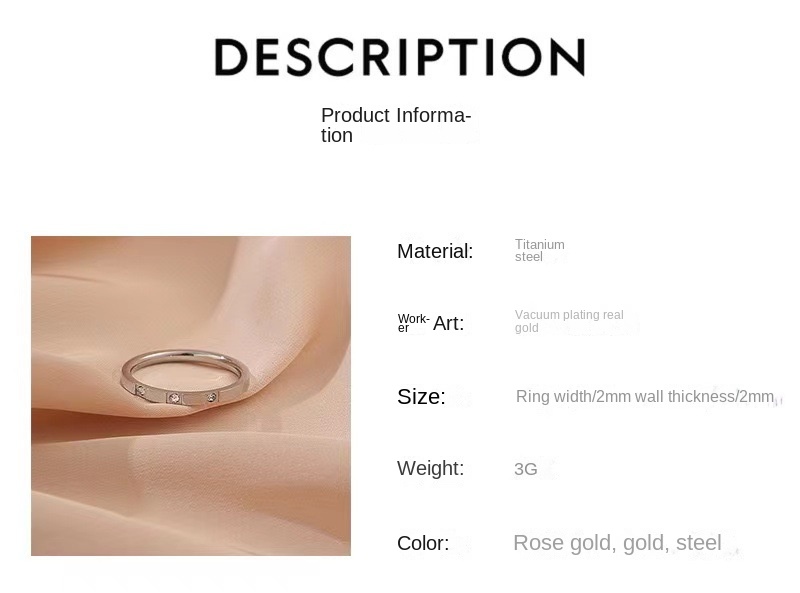 ins wind element ring titanium steel ring for women