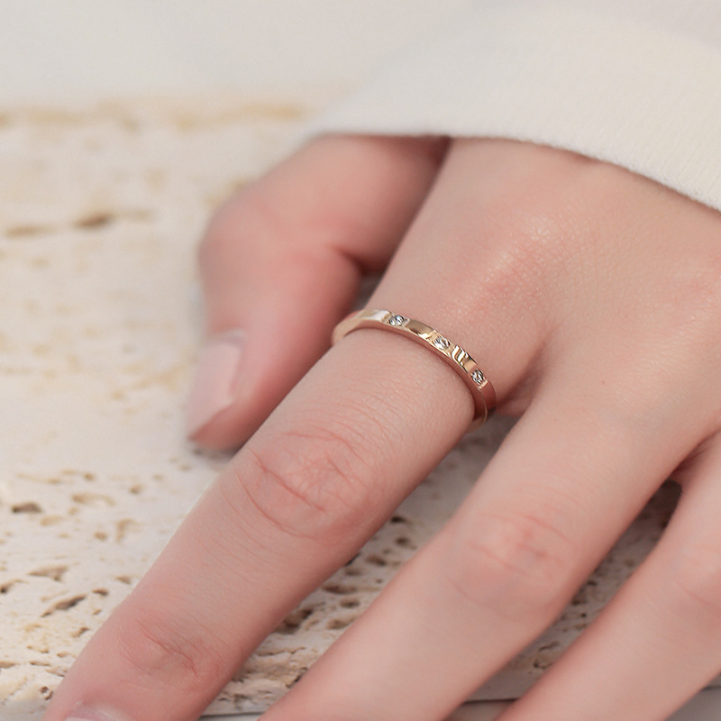 ins wind element ring titanium steel ring for women