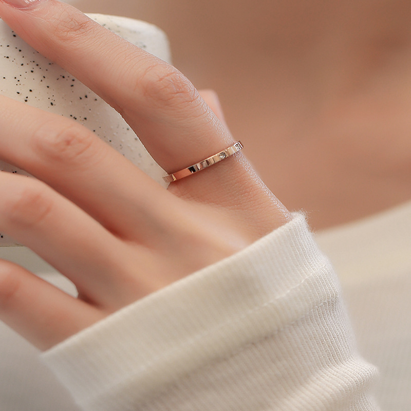 ins wind element ring titanium steel ring for women