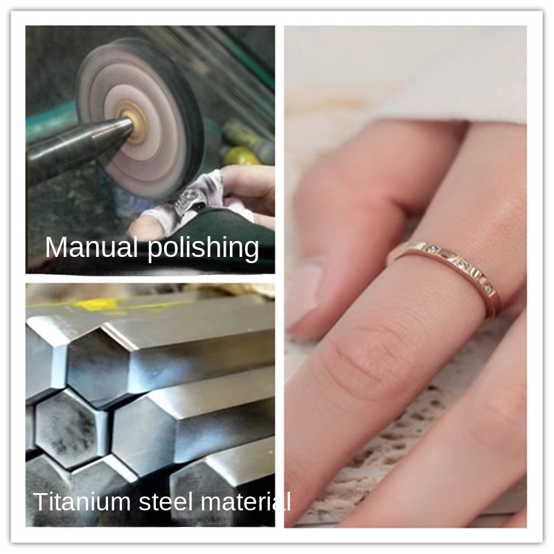 ins wind element ring titanium steel ring for women