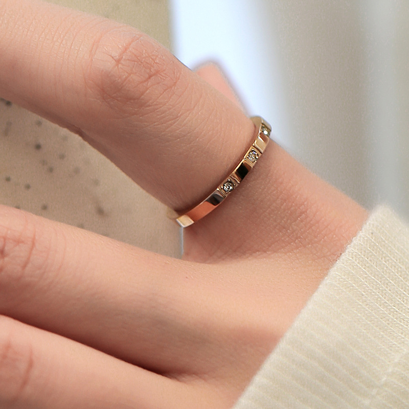 ins wind element ring titanium steel ring for women