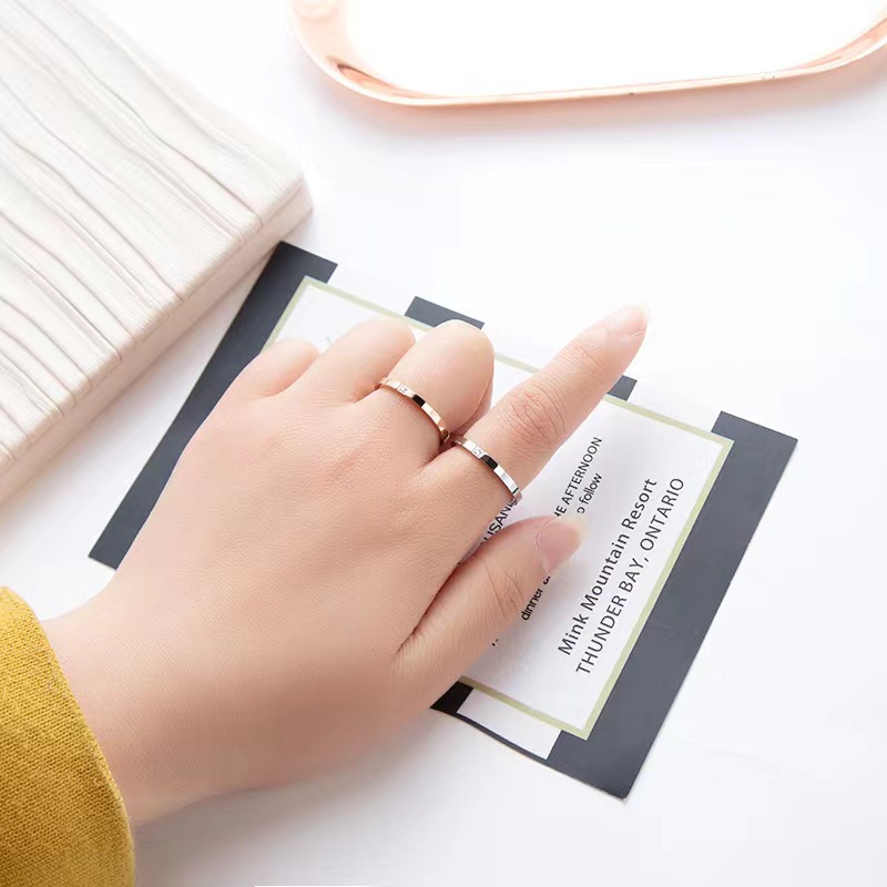 ins wind element ring titanium steel ring for women