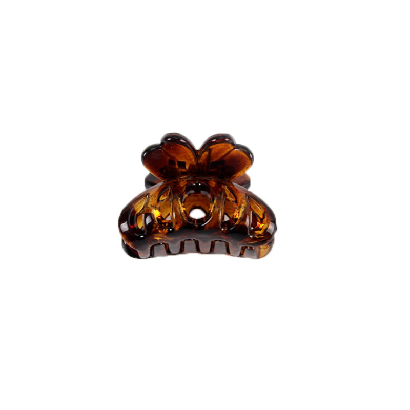 6 cardstock amber cute mini grab clips for children’s hair in pigtails