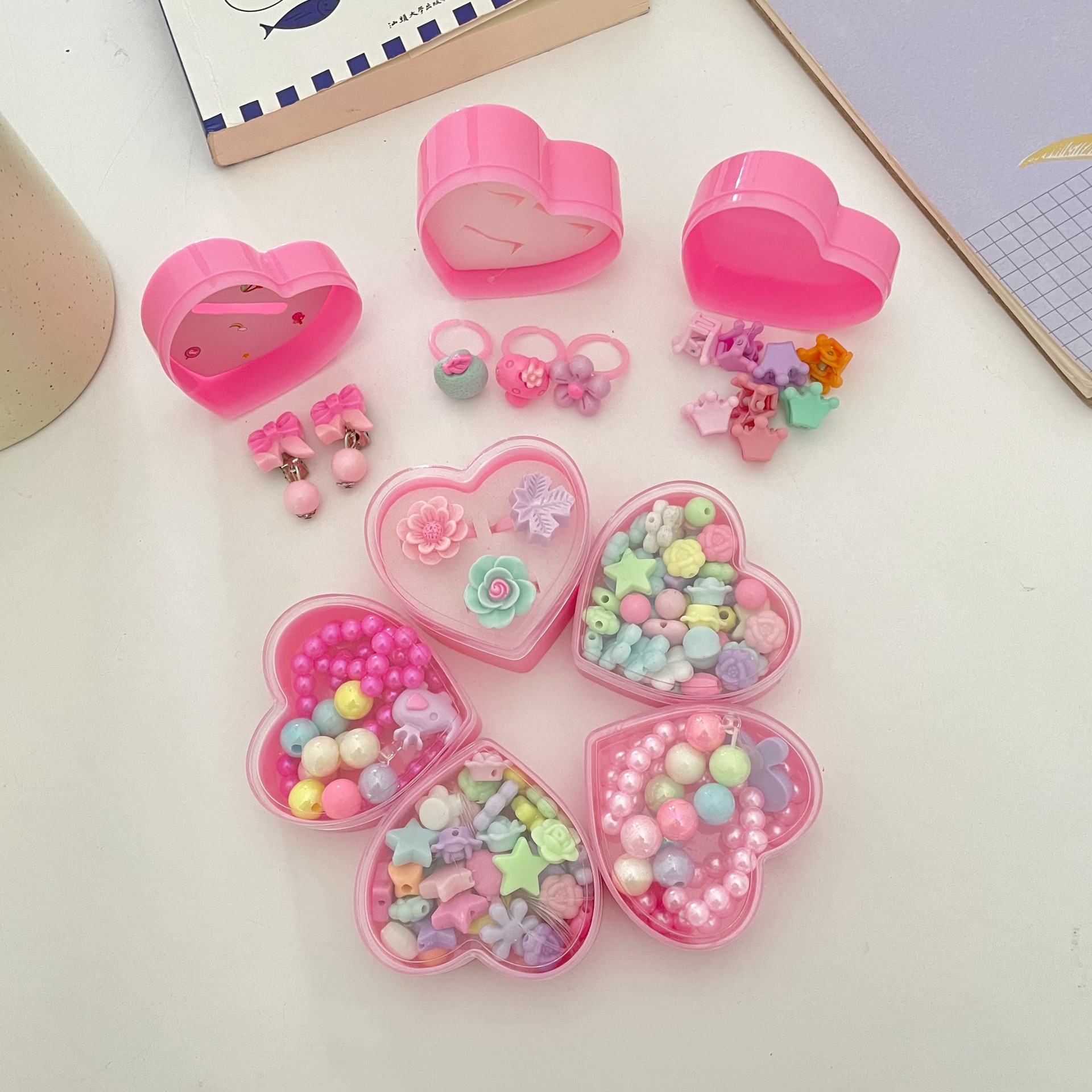 66pc children’s Unicorn bracelet pink set