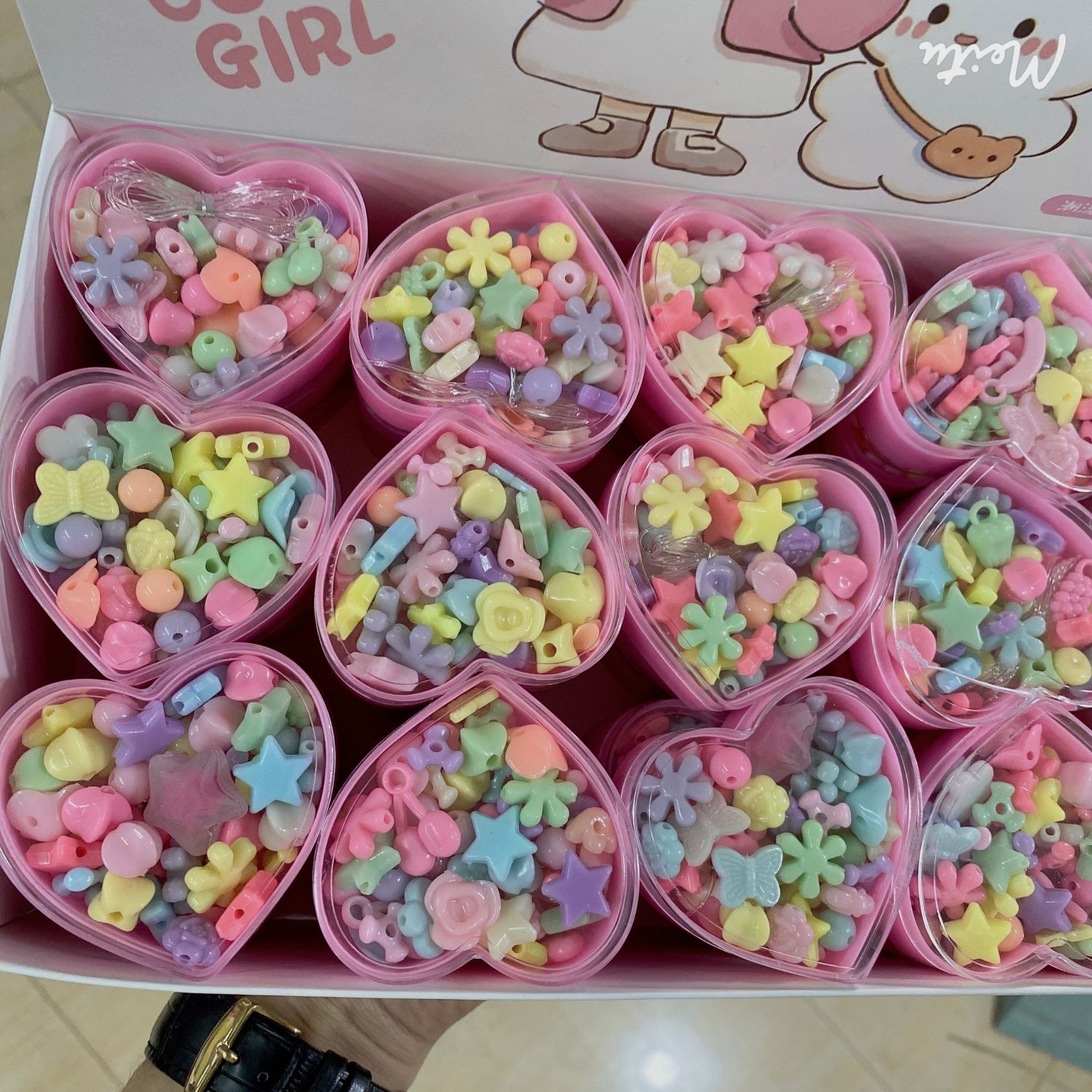 66pc children’s Unicorn bracelet pink set