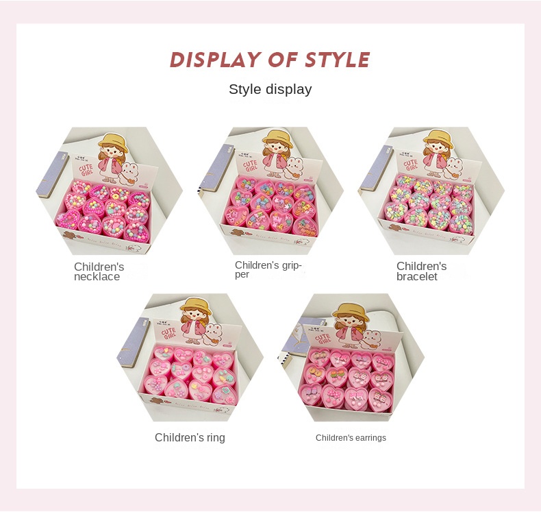 66pc children’s Unicorn bracelet pink set