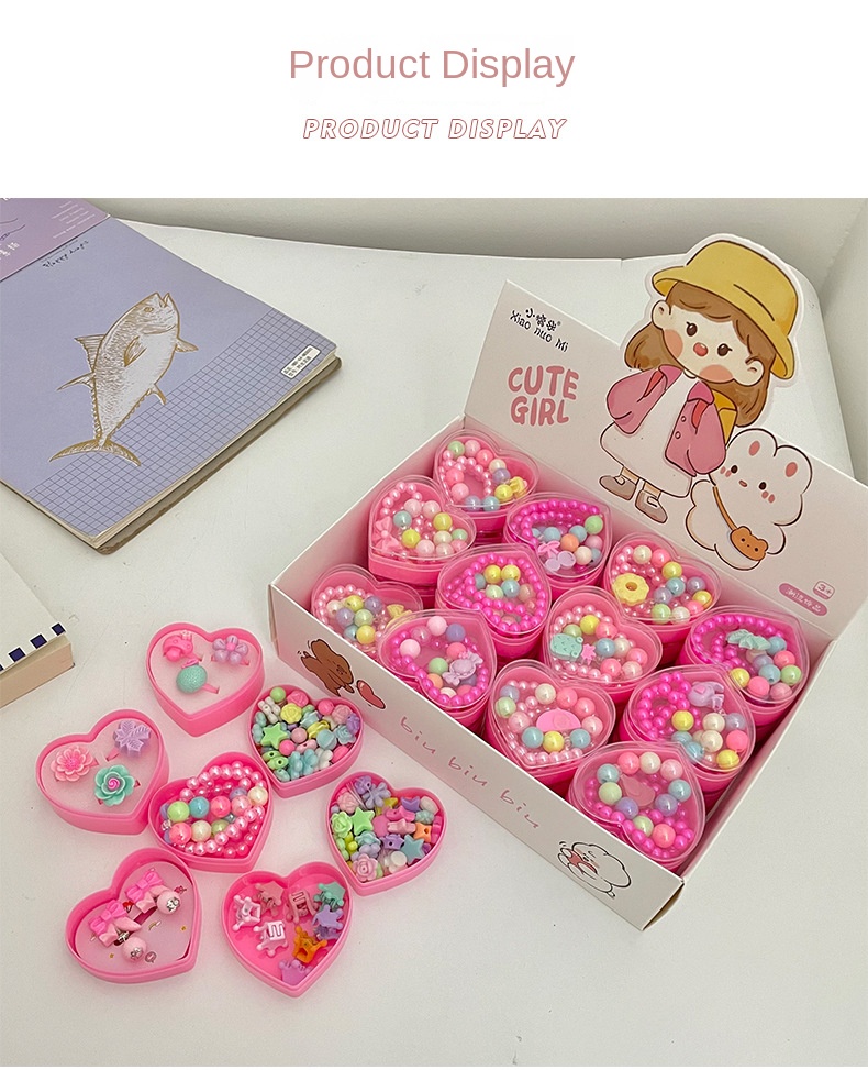 66pc children’s Unicorn bracelet pink set