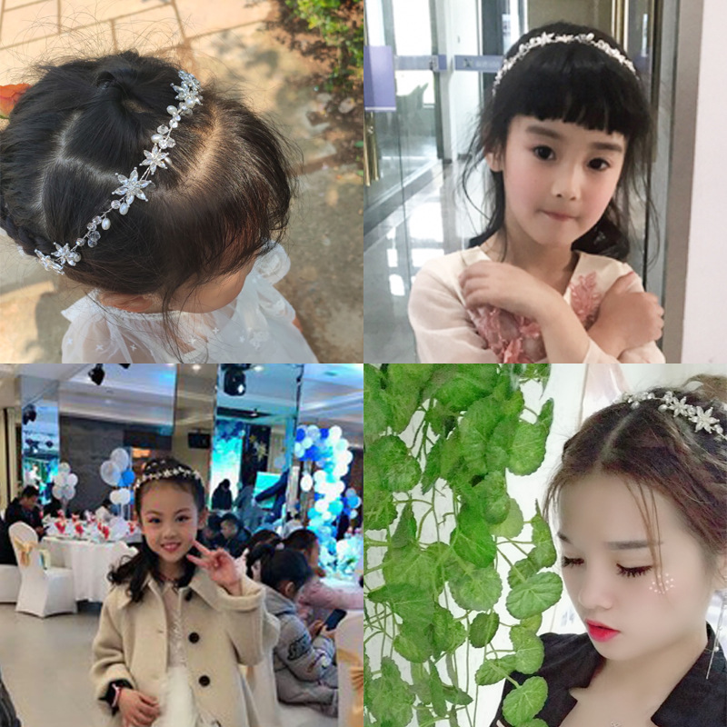 Alloy rhinestone headband white wedding accessories