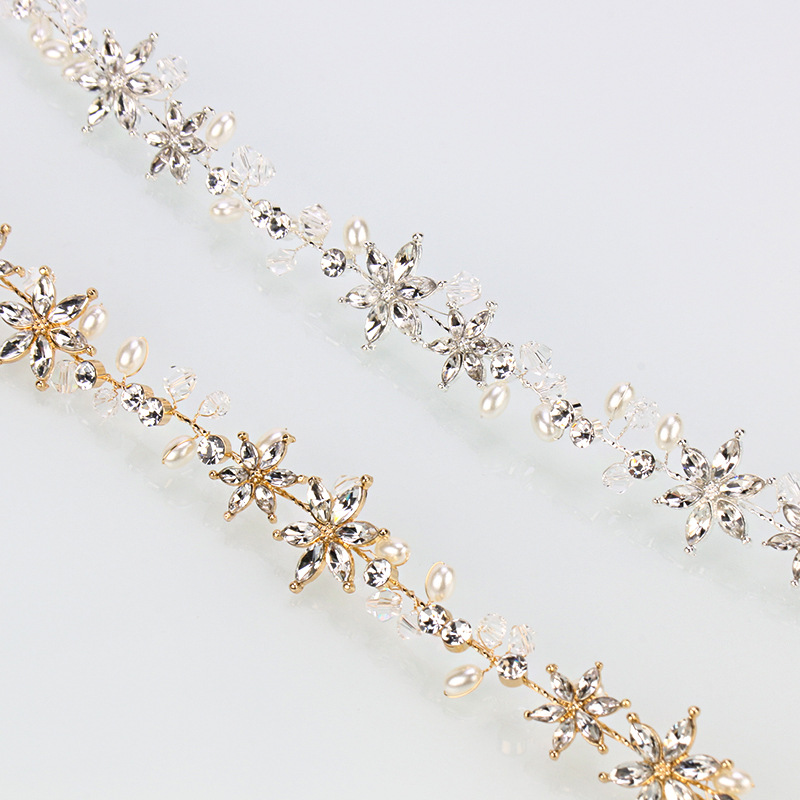Alloy rhinestone headband white wedding accessories