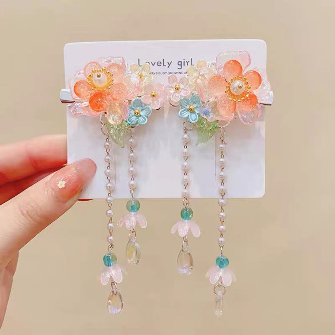 Antique hair clip for kids Super fairy bow hair clip for girls